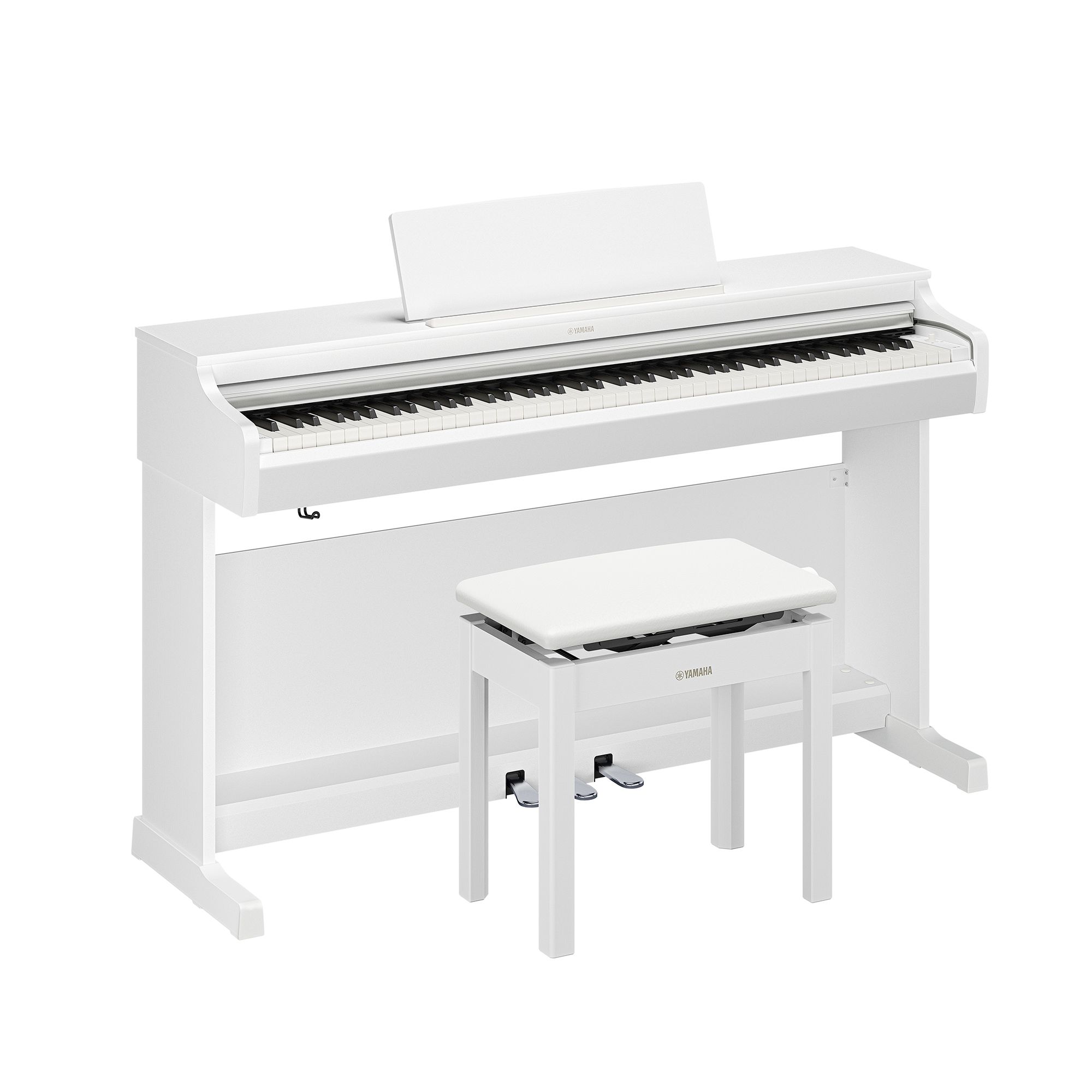 YDP-166 WH
ヤマハ最高峰のグランドピアノ「CFX」の響きを再現した「ヤマハ CFXサンプリング」の改良により、繊細さと力強さを併せ持つ彩り豊かな音色変化を実現。
Bluetooth®オーディオ/MIDI搭載でスマートデバイスやアプリ接続も簡単。
￥143,000(税込)