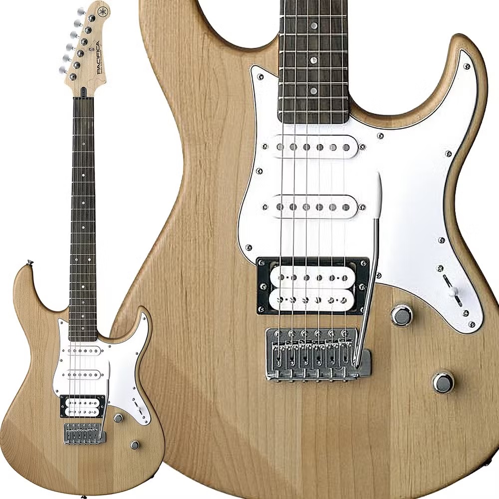 YAMAHA・PACIFICA112V YNS
￥38,500(税込)
イエローナチュラルサテンも人気のカラー！木目がかっこいい！