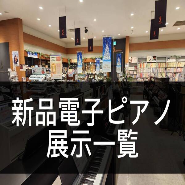 島村楽器イオンモール日の出店では電子ピアノを常時20台以上展示しております。
展示していない電子ピアノの販売も可能です。