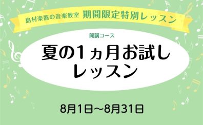 🌞夏の1ヶ月お試しレッスン🌞8/1~8/31まで4回までレッスンお試しできます!〈大人限定〉