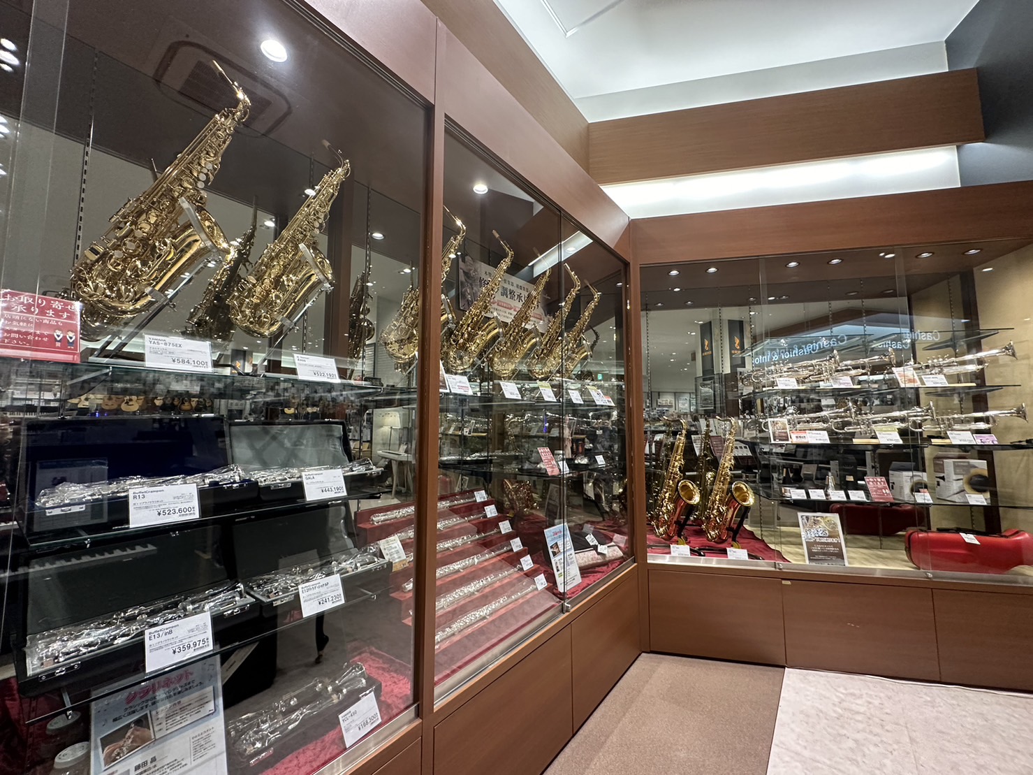 当店の管楽器コーナー