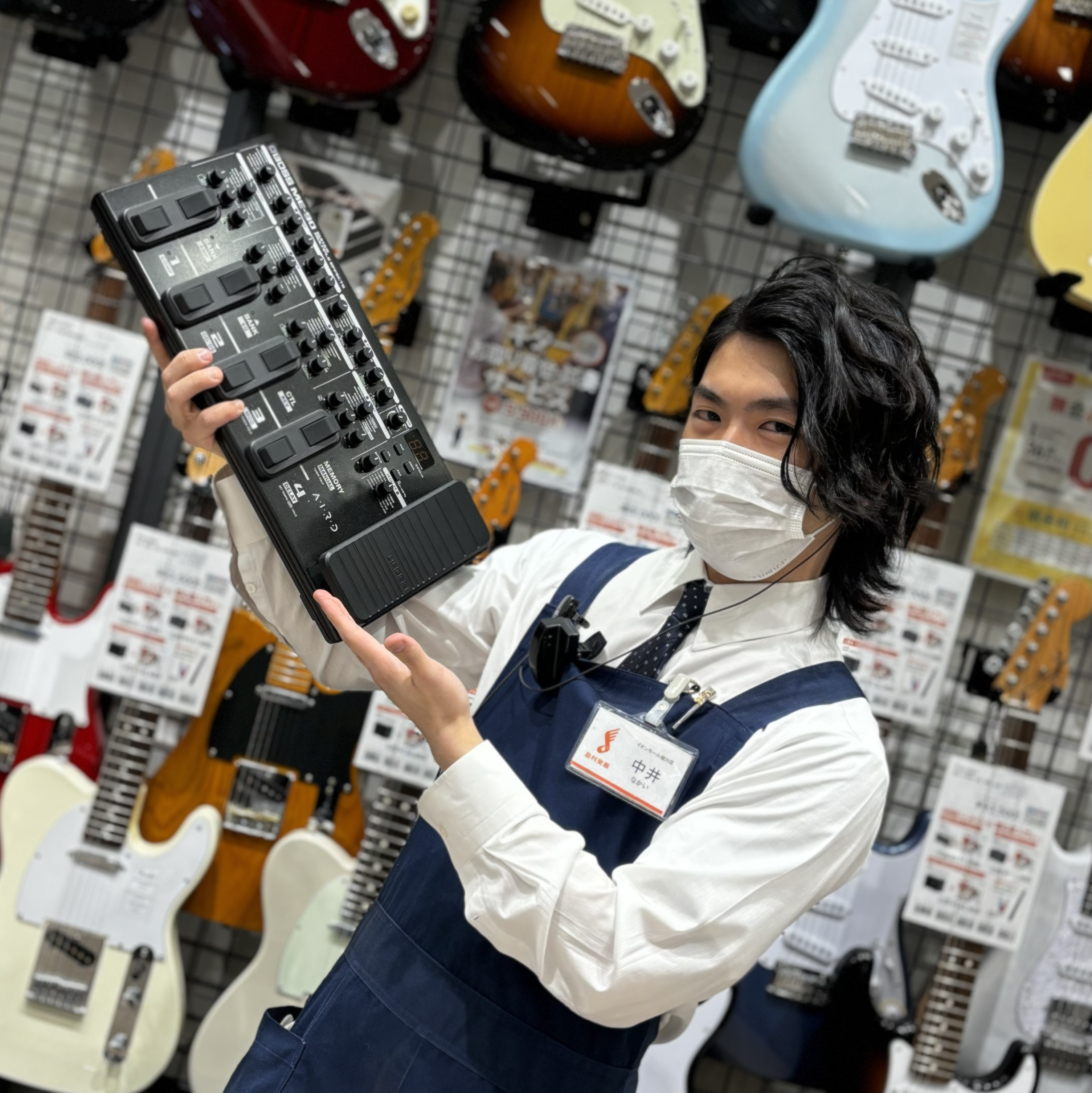 エレキギター・ベース・エフェクター・アンプ・DTＭ担当中井