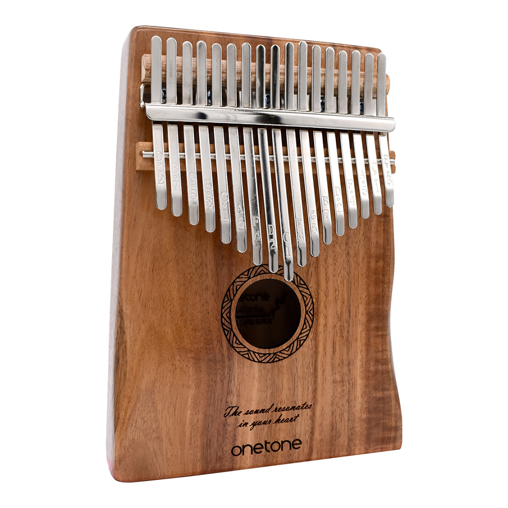 onetone 　/　OTKL-03 KOA

褐色のシマ模様と美しい杢目が際立つコア材で作られたカリンバです。カラっとしたコア材特融の明るい音色を奏でます。

4,400円（税込）