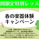 【浜北・浜松の音楽教室】はじめてさん大歓迎！「春の楽器体験キャンペーン」開催中♪