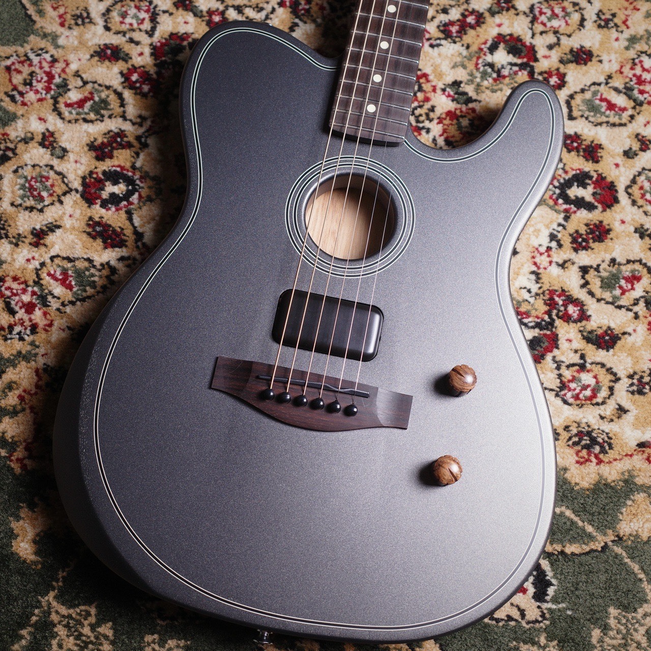 新品Fender FSR Acoustasonic Standard Telecaster Charcoal Frost Metallic
