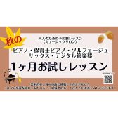【大人のための予約制音楽教室】入会金不要!秋の1ヶ月お試しレッスン実施中!《伊丹市・宝塚市・川西市・尼崎市・豊中市》/駐車場無料