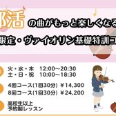 部活の曲がもっと楽しくなる！ヴァイオリン基礎特訓コース｜高校生以上対象