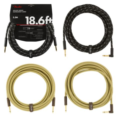 フラッグシップケーブルラインナップとしての耐久性と音質を実現Fender / Deluxe Series Instrument Cable18.6ft(5.5m) （S-S）