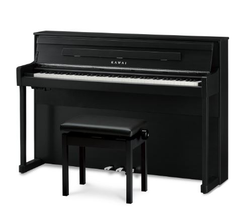 【SCA901】￥440,000(税込)

響板スピーカーが搭載され、響きの厚みを感じられる機種です。グランドピアノと同じシーソー式のアクション構造をもつカワイ独自の木製鍵盤となっており、鍵盤の奥行・手ごたえ感が得られます。
大きめのタッチパネルは見やすく操作も容易。タッチパネル上でコード辞典が使え、コード確認ができます。これから始められる方～長くピアノを嗜まれている方までお楽しみ頂ける1台です。