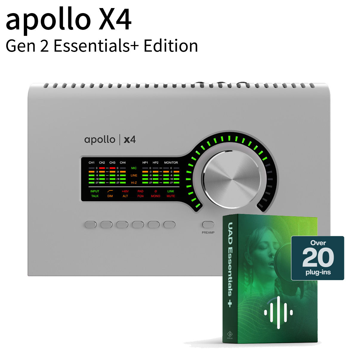 UNIVERSAL AUDIO 
Apollo x4 Gen2 Essentials+ Edition

通常価格:¥319,000（税込）
セール特価:¥275,000（税込）