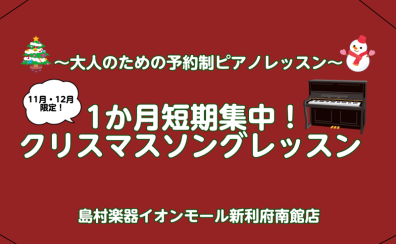【11月・12月限定！】1か月短期集中！ピアノでクリスマス曲を奏でてみませんか？