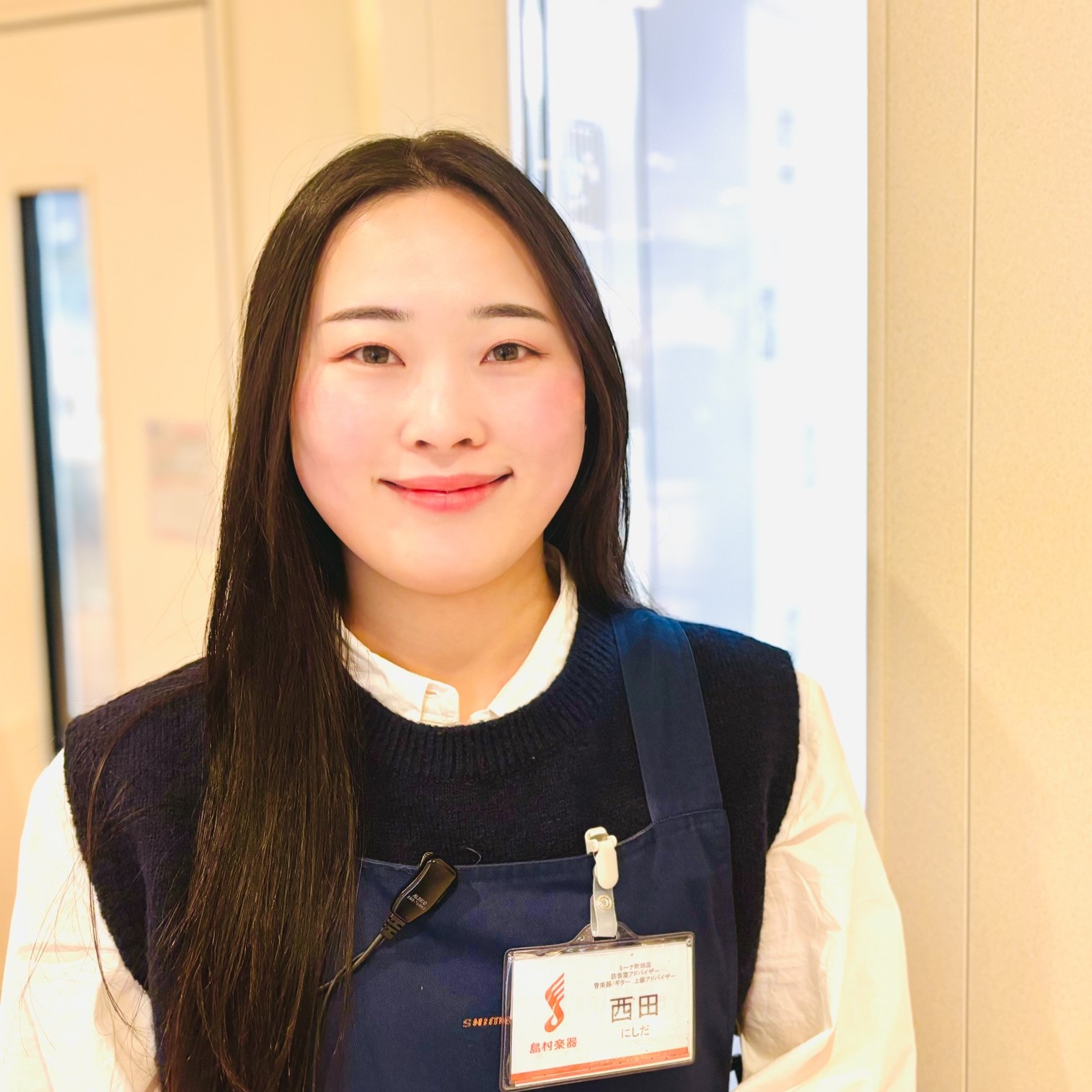 西田（にしだ）

お客様一人ひとりのご用途やご予算をしっかりとヒアリングし、ぴったりのピアノをご提案いたします。
防音室についても知識と経験が豊富ですので、一緒にご相談可能です。
ご購入後も安心してお付き合いできるよう、アフターサポートも丁寧にお手伝いいたしますので、お気軽にお声がけください♪
皆さまの「音楽のある暮らし」を全力でサポートいたします！