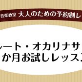 【お試し】フルートやオカリナの体験申込受付中！