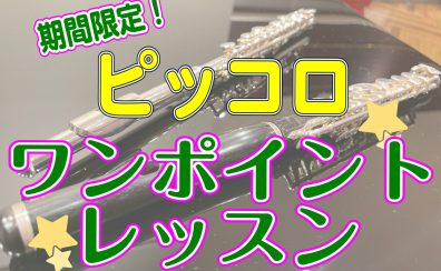 【6・7月限定】ピッコロワンポイントレッスン