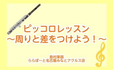 【ピッコロレッスン】周りと差をつけよう! 名古屋市/フルート教室