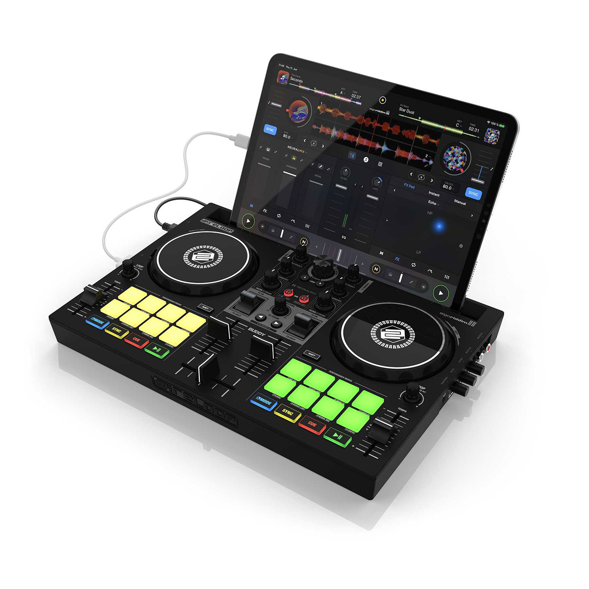Reloop BUDDY
Apple music対応のDJアプリ「djay」専用に作られた、いま最も、誰でも気軽に楽しめるDJコントローラー