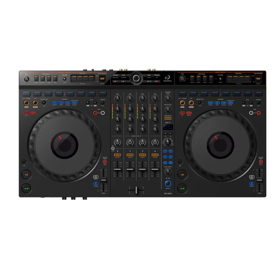 Pioneer DJ DDJ-GRV6
大人気モデルDDJ-FLX6の後継機種「GRV6」
GRVの名に相応しい新機能GROOVE CIRCUITで、楽曲のドラムパートを差し替えて自分だけのグルーヴを生み出すことが可能