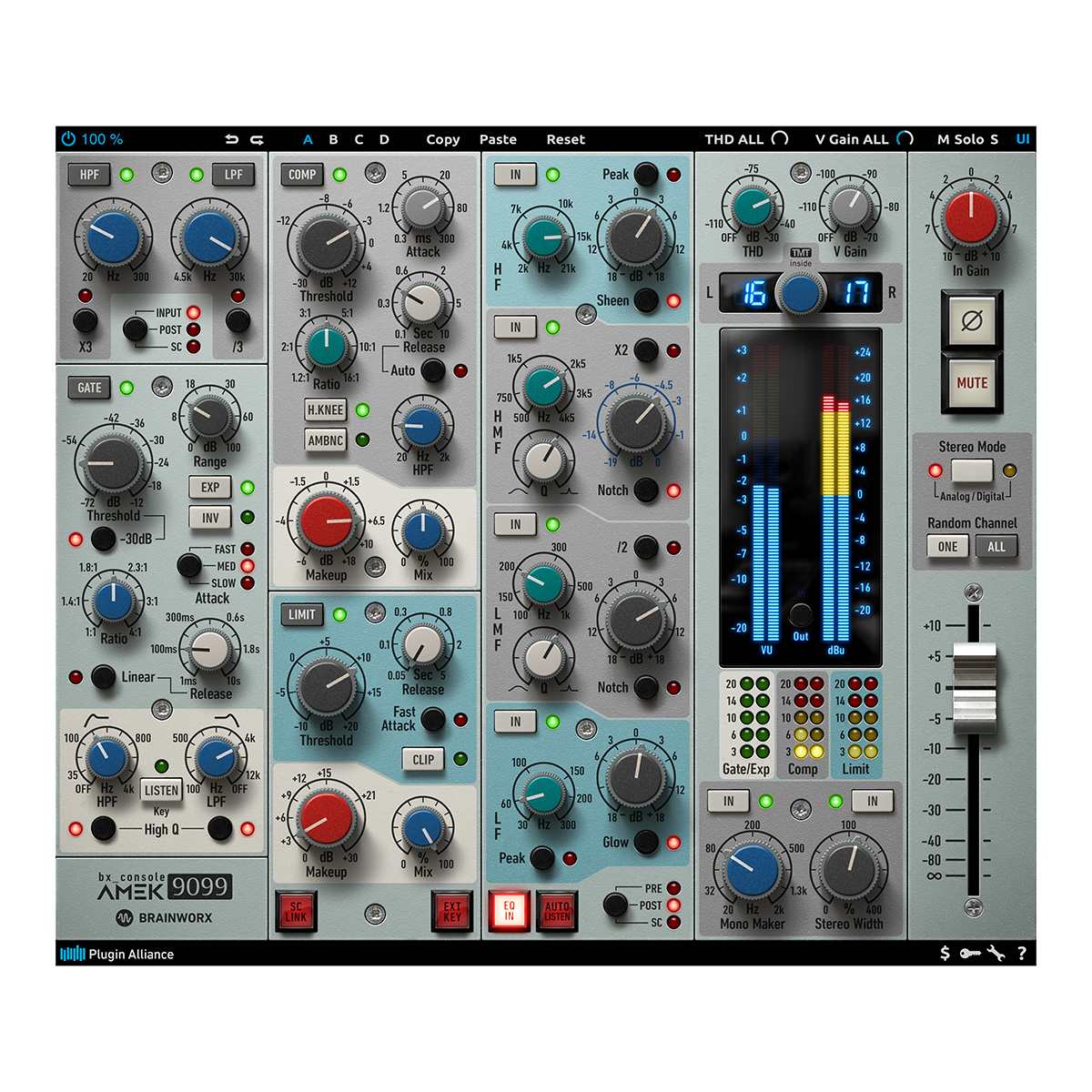 オーディオプラグイン/チャンネルストリップ【数量限定特価】Plugin Alliance Brainworx bx_console AMEK 9099