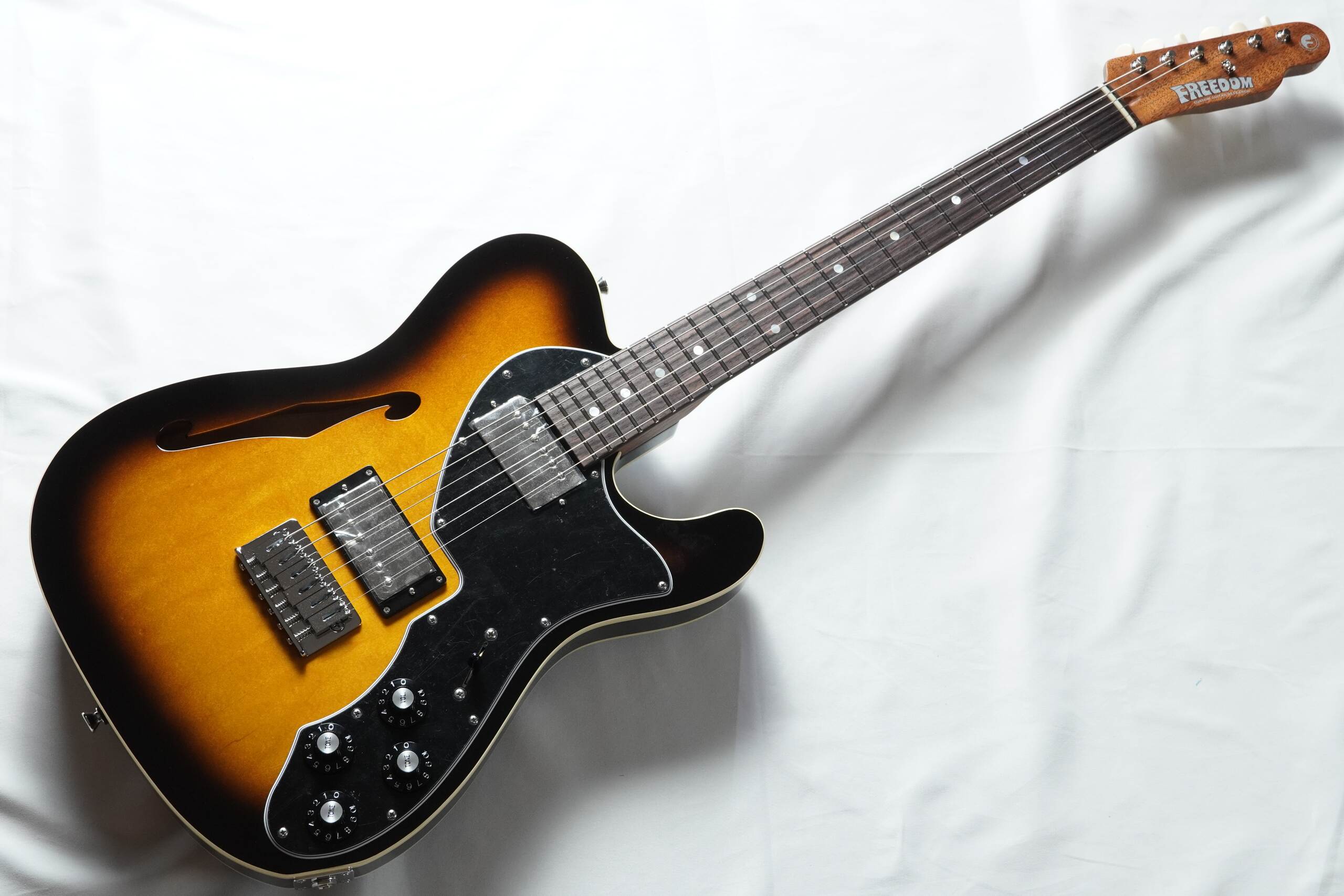 エレキギターCustom Style TE Pepper Semi Hollow /2 Tone Sunburst /Plywood Maple Top&Back