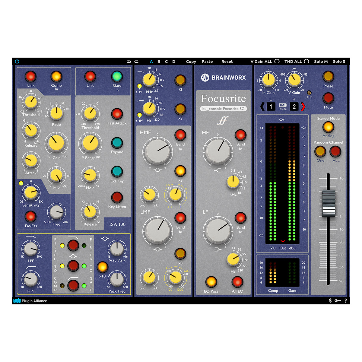 Plugin Alliance(プラグインアライアンス)Brainworx bx_console Focusrite SC 