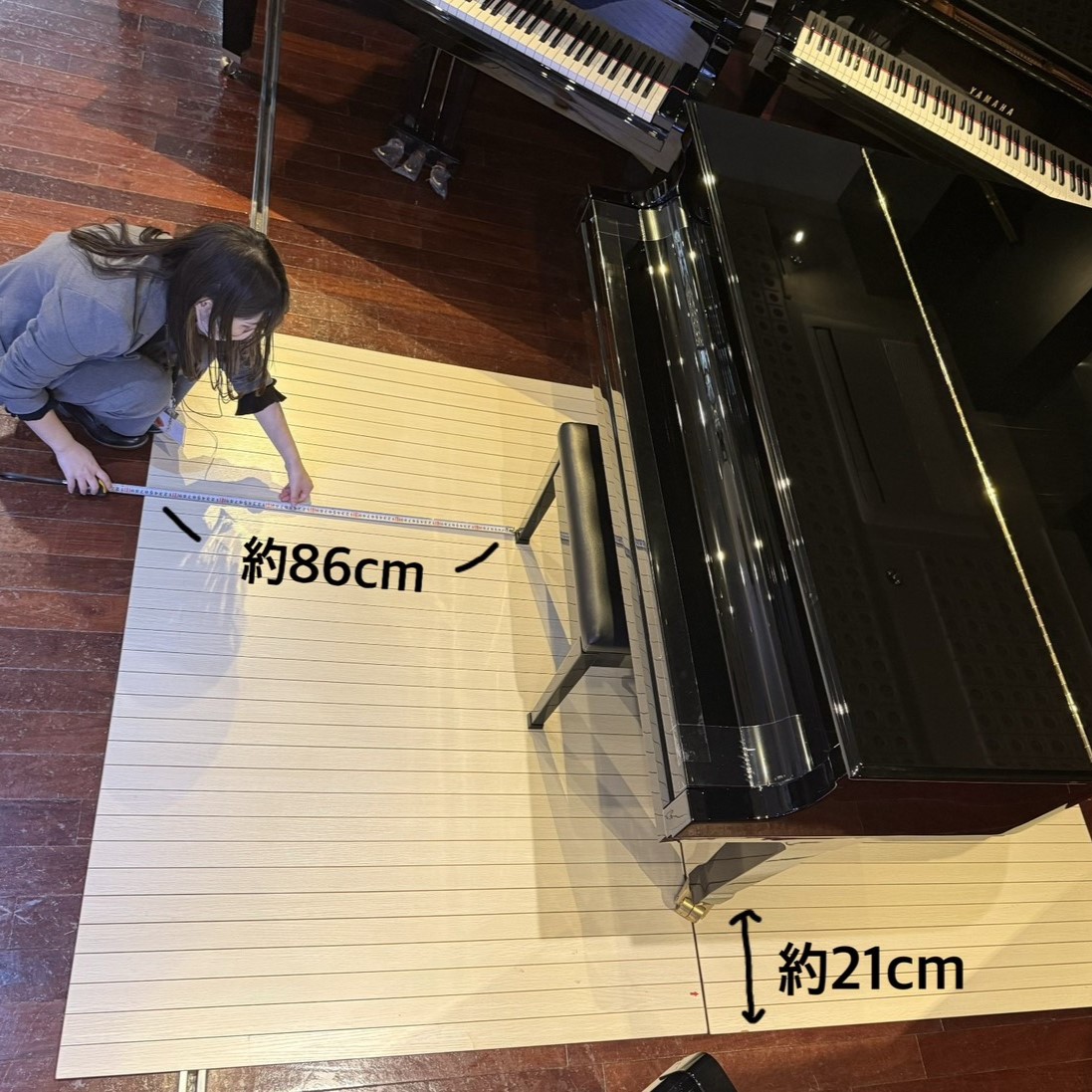サイズを測ってみました
3畳マットサイズ：約242×約175cm