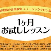 1ヶ月お試しレッスン♪予約制のピアノ・キーボード・保育士・ソルフェージュサロン【泉南イオン】