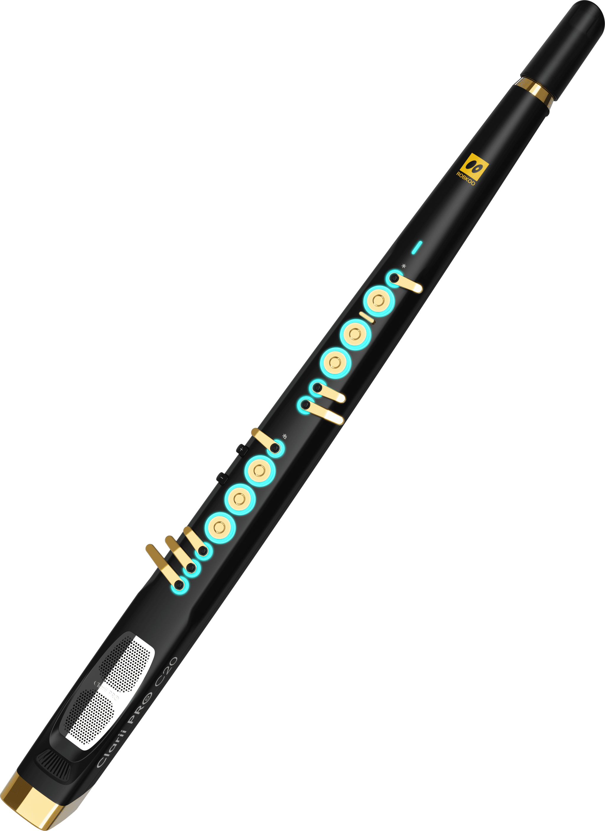 Robkoo Clarii Pro C20
話題の新製品です。EWIのようなタッチセンサーとオクターブローラーによる操作が特徴です。
内臓音源に即戦力として使えるものが充実しており、出力の大きなスピーカーも備わっているため、電源さえ入れればすぐに必要十分な演奏が始められます。
