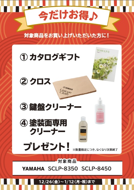 ご購入特典カタログギフト、お手入れセット