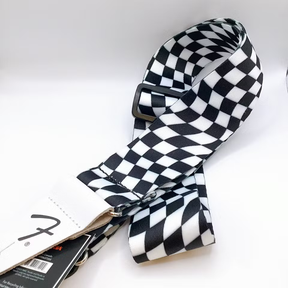 ギターストラップFender：CHECKER POLY STRAP