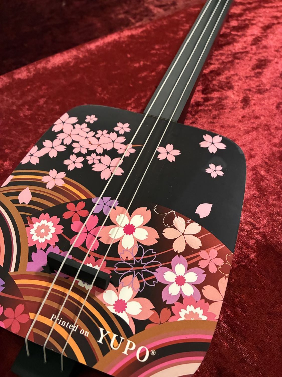 三絃司きくおか小じゃみ三線 花柄