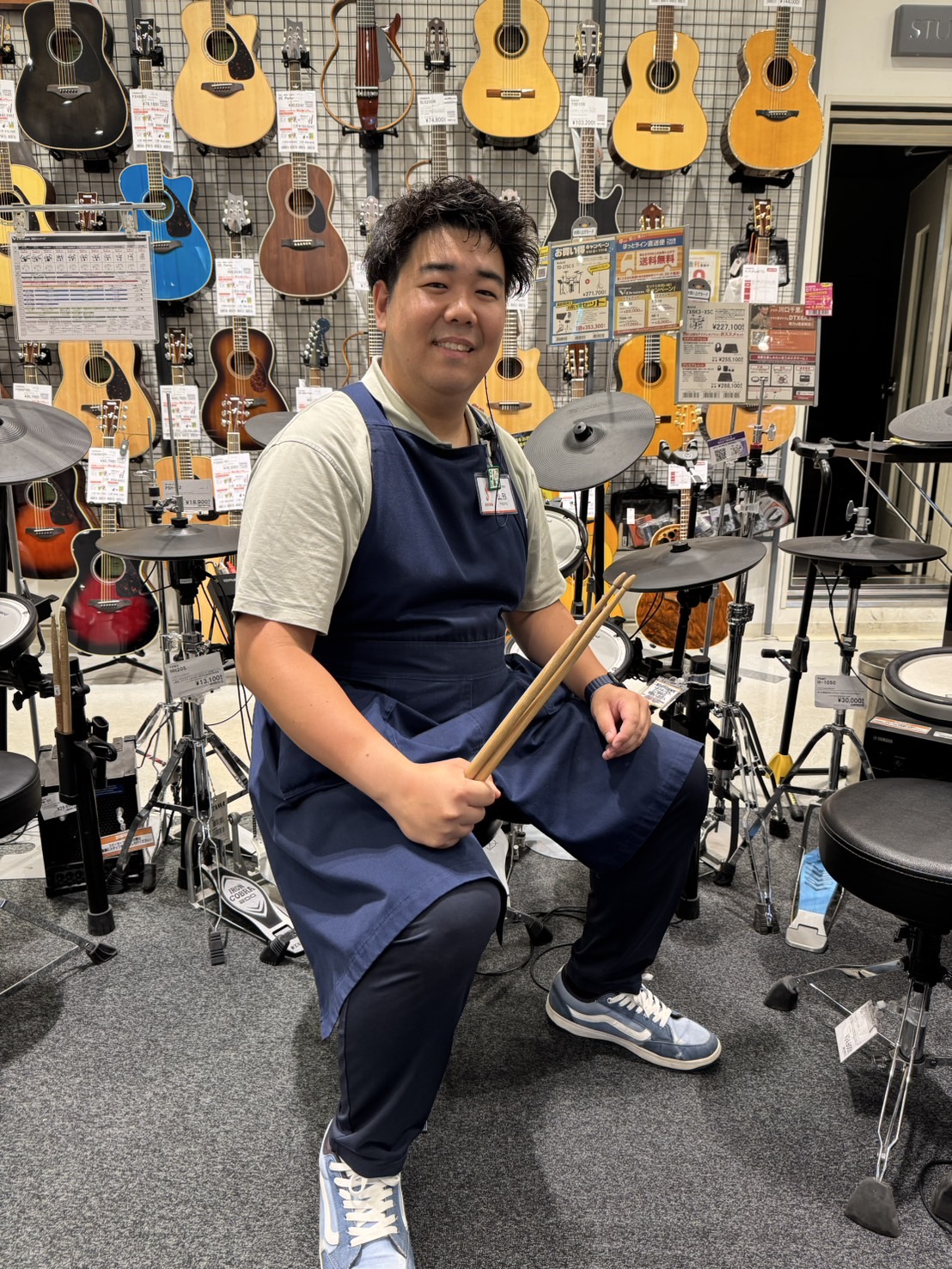 当店ドラムアドバイザーの山形です！
