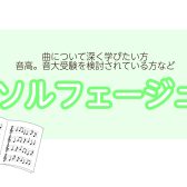 【曲をより深く学びたい方・音大音高受験対策】火曜日夕方ソルフェージュレッスン実施してます!