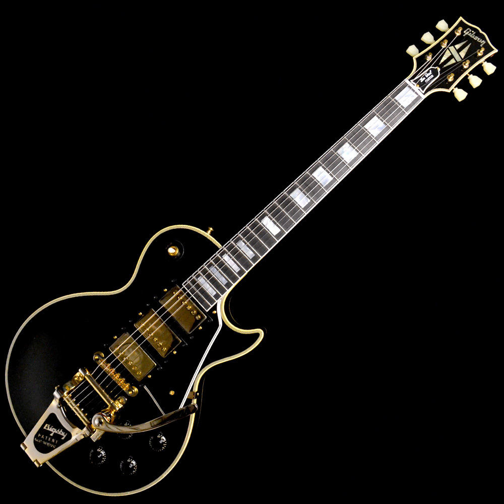 Gibson Custom Shop 1957 Les Paul Custom 3-Pickup W/BigsbyVibrato Ebony Light Aged