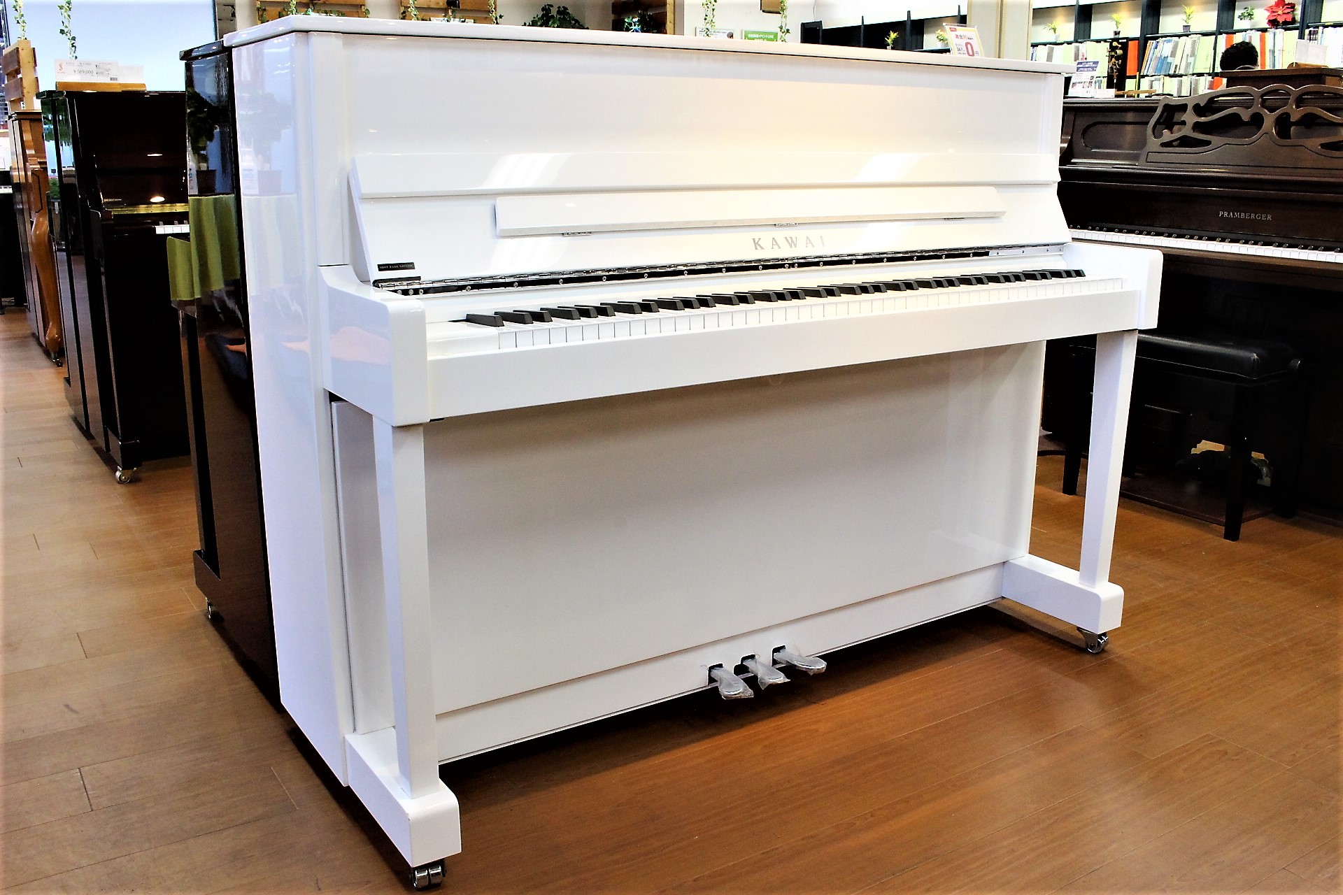 カワイ アップライトピアノK-114SX WHP