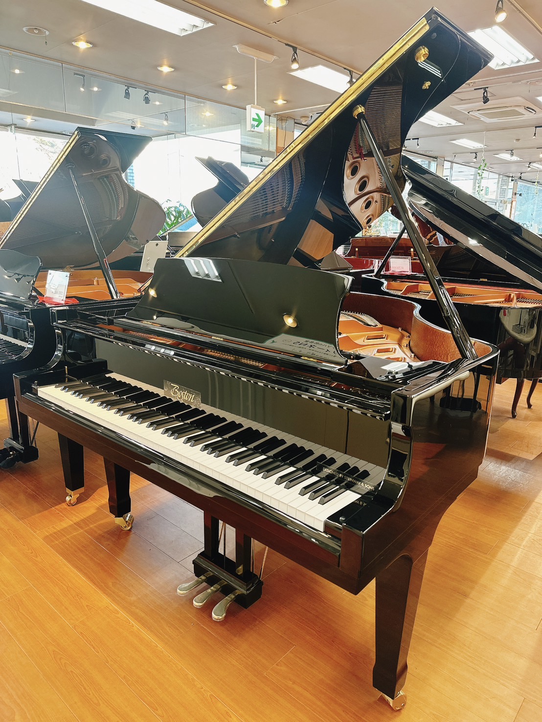 Boston新品グランドピアノGP156PEⅡ/EP 黒艶出塗装仕上