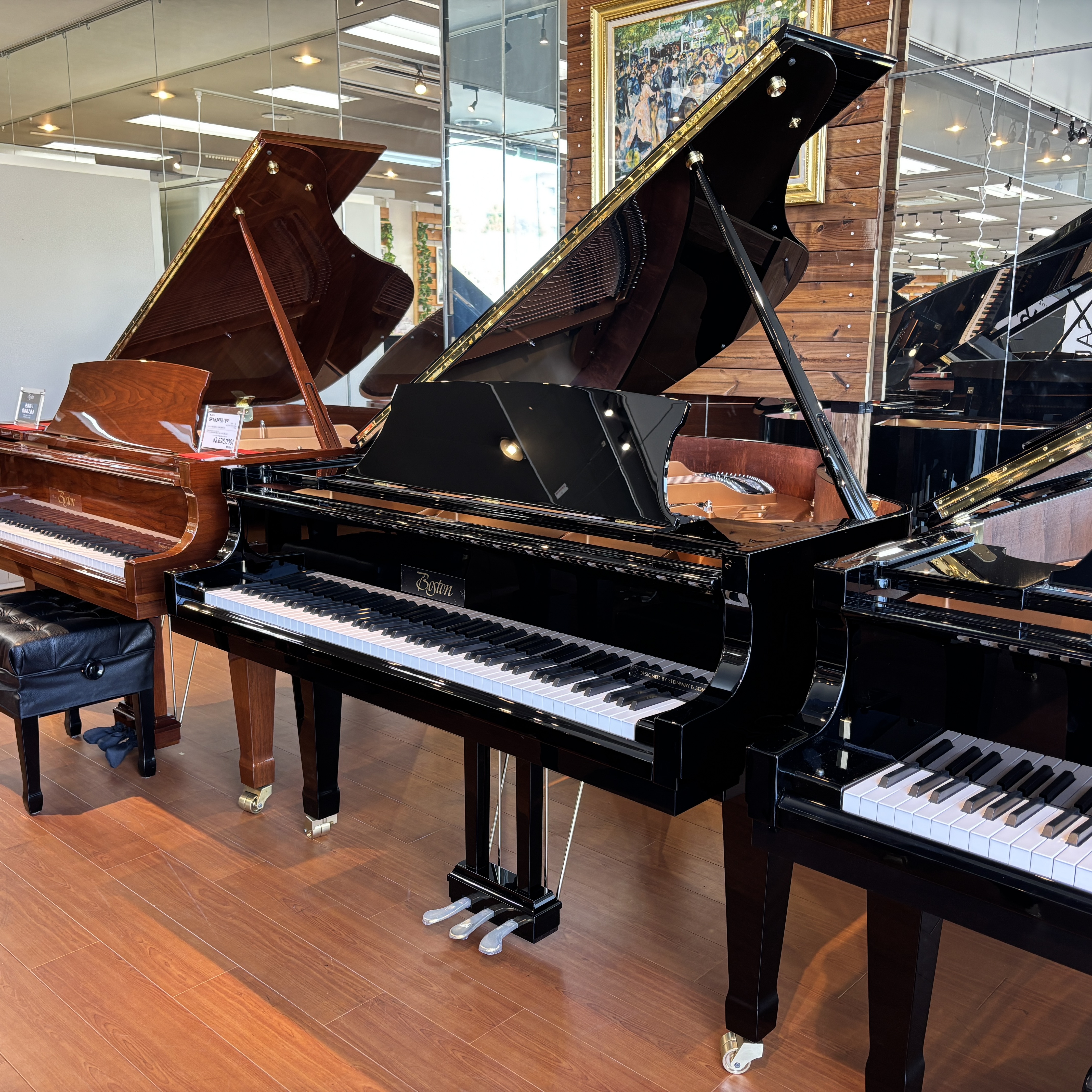 ボストングランドピアノGP163PEⅡEP (R) (黒色艶出)　レンナー社製ハンマー