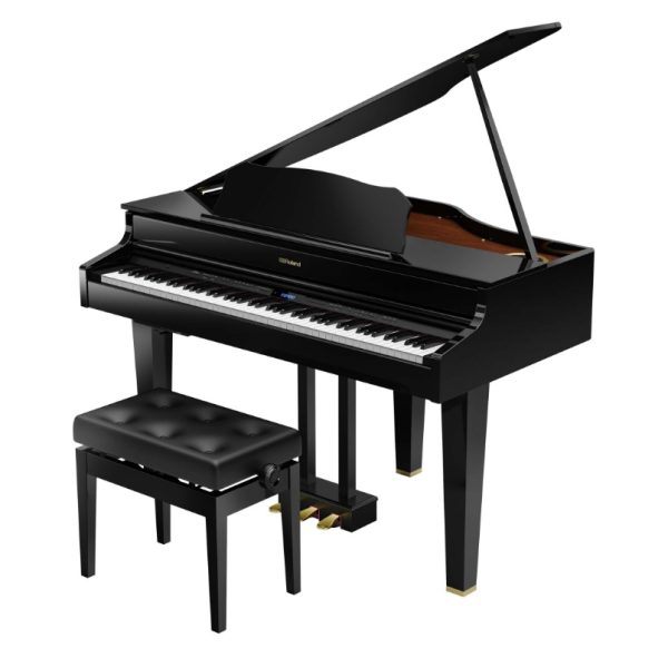 メーカー：Roland<br />
型名：GP‐6<br />
販売価格(税込)：黒鏡面￥678,700(※白鏡面￥755,700)<br />
カラー：黒鏡面(展示中)/白鏡面<br />
<br />
☆本格的な音や弾き心地を備えた、優雅でコンパクトなミニ・グランドピアノ