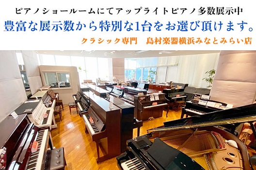 高品質のアコースティックピアノをお探しの方はぜひ横浜みなとみらい店までお越しください。新品、中古併せて常時25台程のアコースティックピアノを展示しており、ピアノショールーム内でゆっくりとご覧いただけます。大切なお子様へのプレゼントや、ご自身のご褒美に、ピアノ選びに後悔の無いように丁寧にご説明させて頂 […]