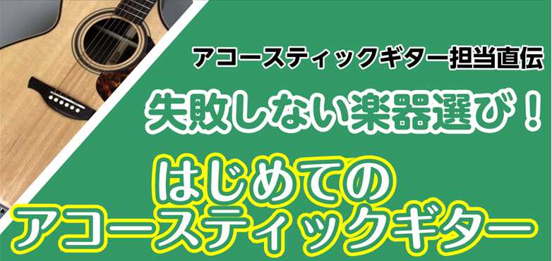 【入門者向け】初心者に向けたアコギの選び方