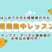 夏の短期集中レッスン！1ヶ月レッスンに通ってみませんか？