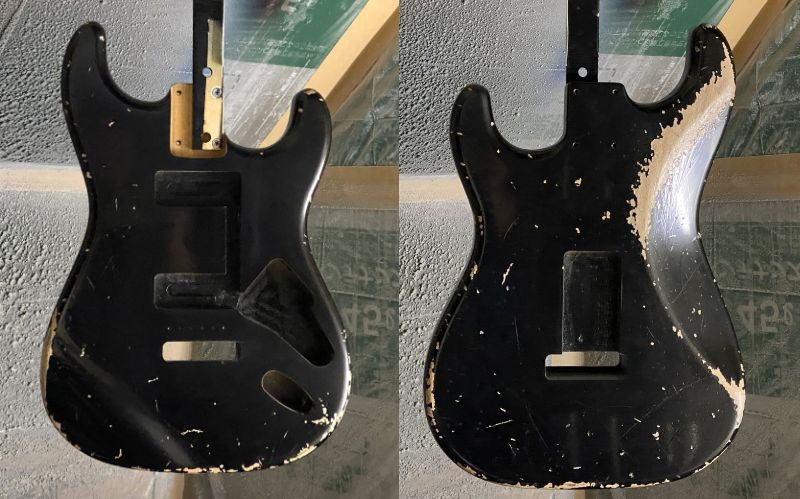 製作中エレキギターOrder Style Retro ST F-90 /Played Finish Black