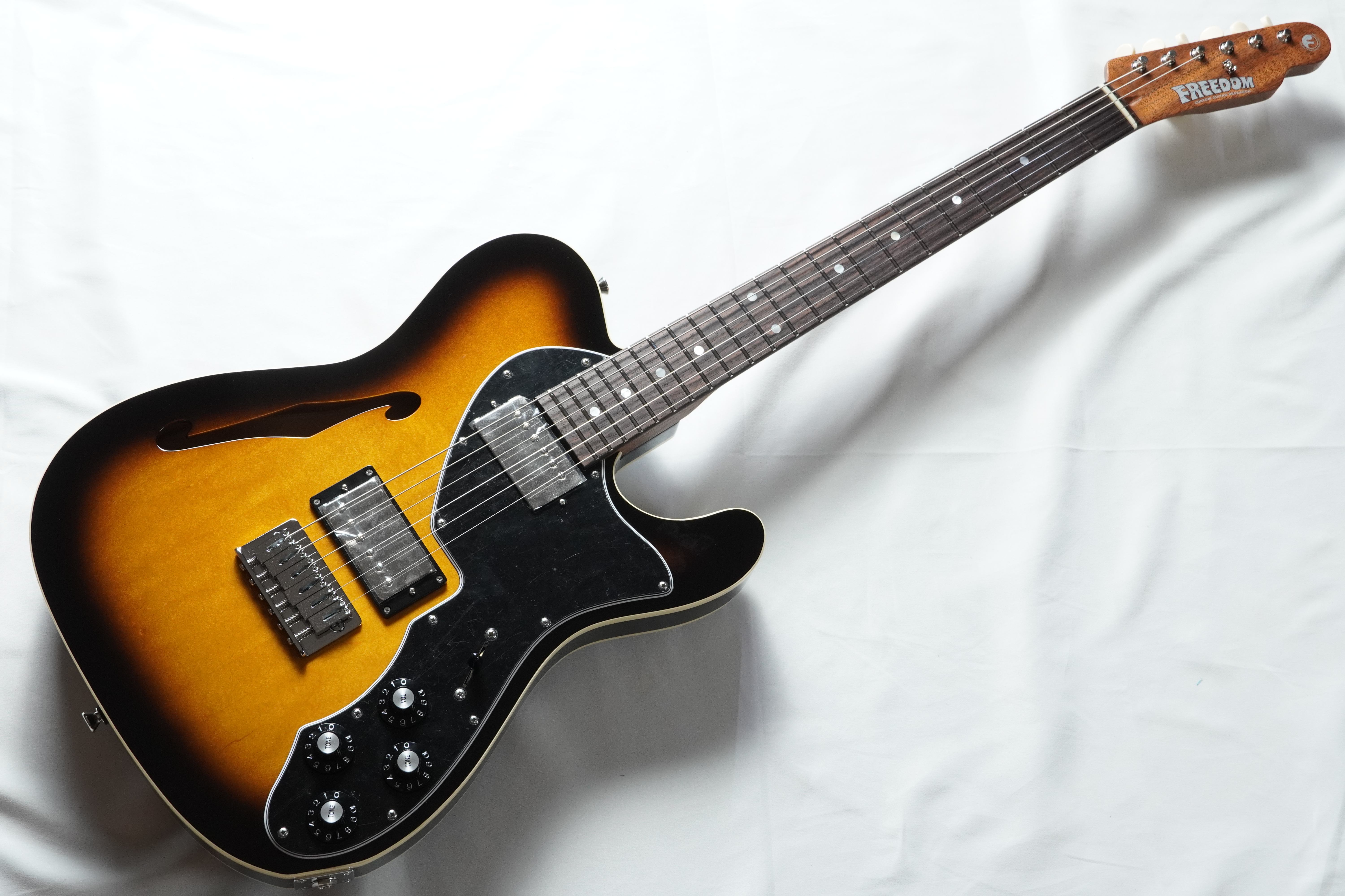 エレキギターCustom Style TE Pepper Semi Hollow /2 Tone Sunburst /Plywood Maple Top&Back