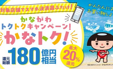 (還元総額180億円相当)かなトク！開催(6/19～)