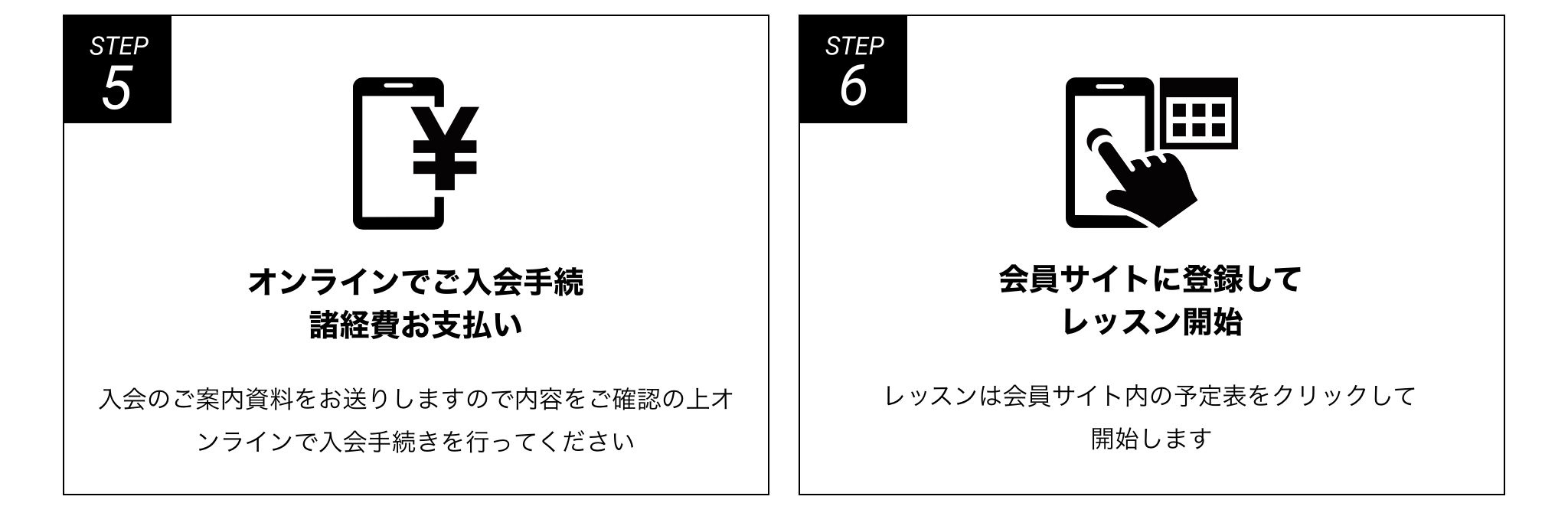 ご利用までのステップ5・6