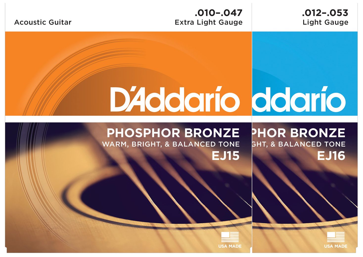 D'Addario　アコースティックギター弦EJ15 / EJ16