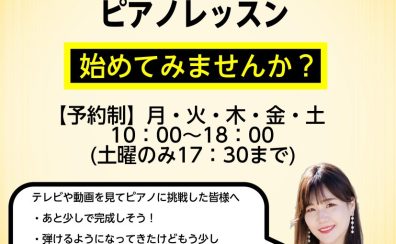 独学でピアノを練習されている方へ　月2回で通えるピアノレッスン