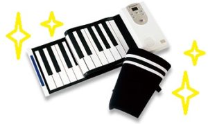 どこにでも持ち運べるスクロールピアノ！！