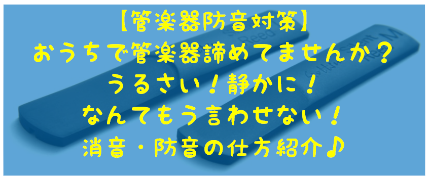 【管楽器防音対策】おうちで管楽器諦めてませんか？うるさい！静かに！なんてもう言わせない！消音・防音の仕方紹介♪