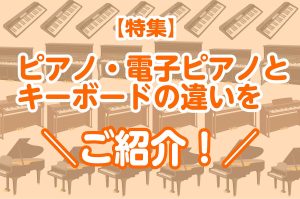 ピアノ・電子ピアノとキーボードどっちがいい？その違いをご紹介！