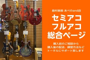 【セミアコ・フルアコ】箱ものギターの欲しいモデルが見つかるかも!?地域No.1のラインナップ!!